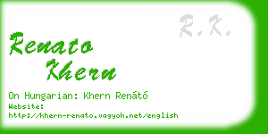 renato khern business card