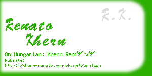 renato khern business card
